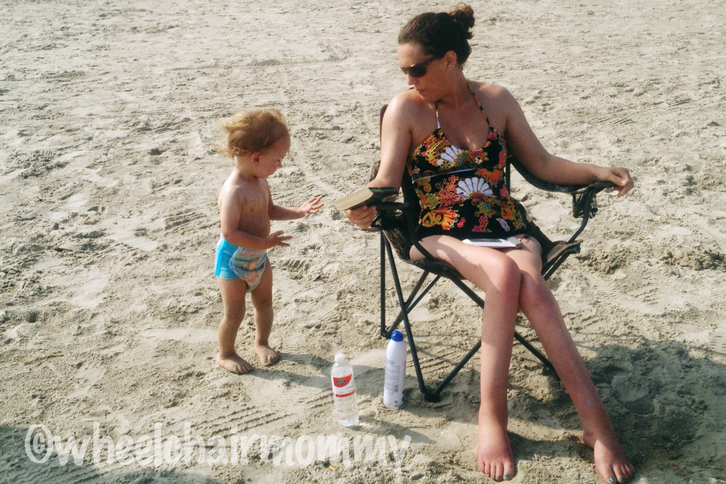 Nathan WAS in a swim suit and rash guard. I'm not sure why he was nearly nekkie in this shot.