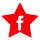red star facebook social media icon