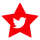 red star social media icon twitter