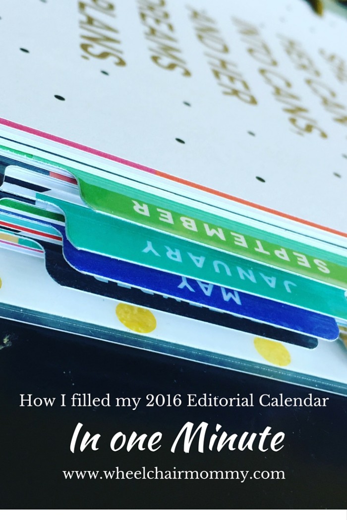 How I filled my Editorial Calendar in ONE minute